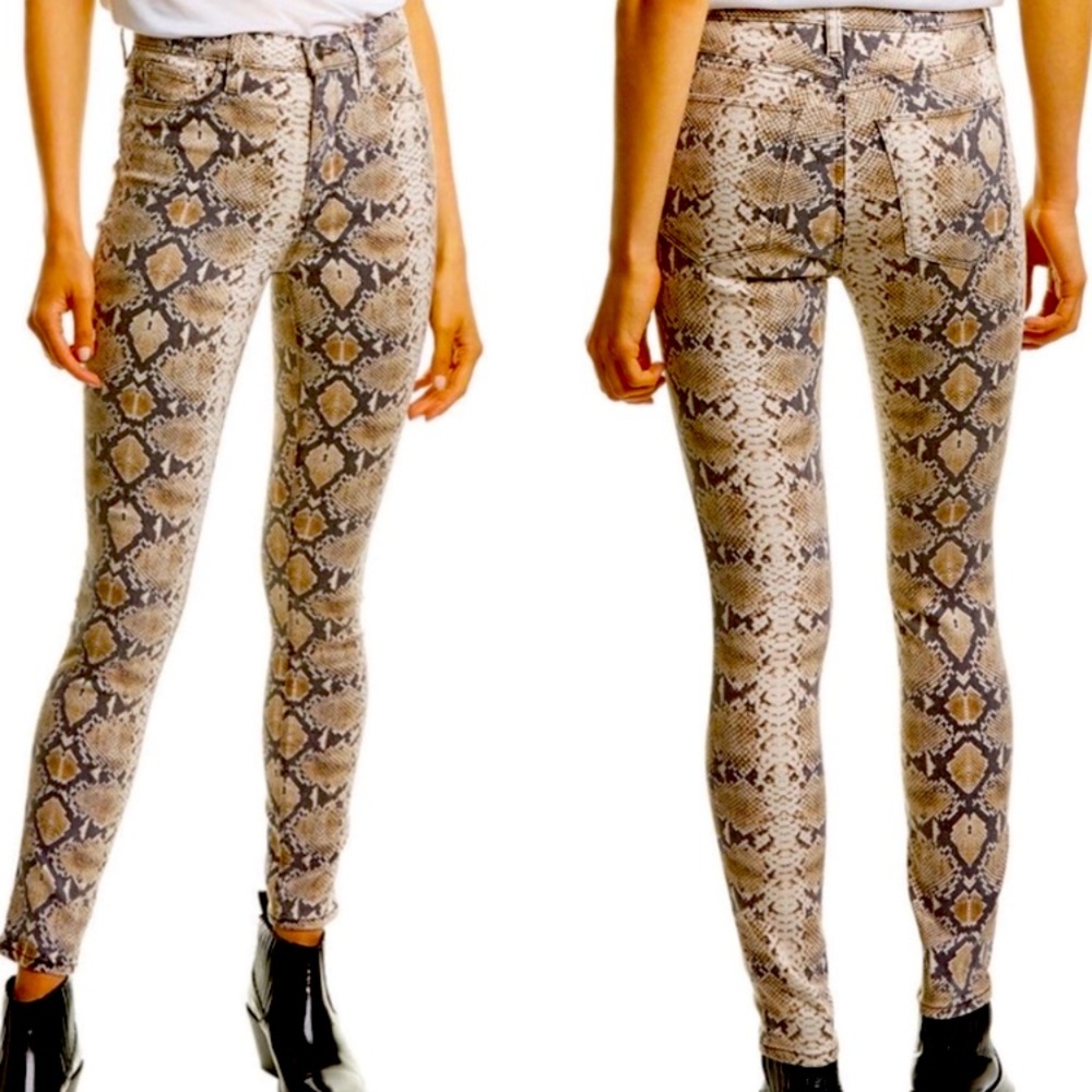 Hudson - Barbara Super Skinny Python print Jeans Sz 25 NWT